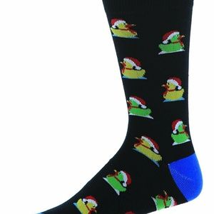 New with tags Bottoms Out Christmas Rubber Duck Socks Holiday